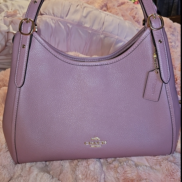 Coach Lavender Leather Hobo Bag